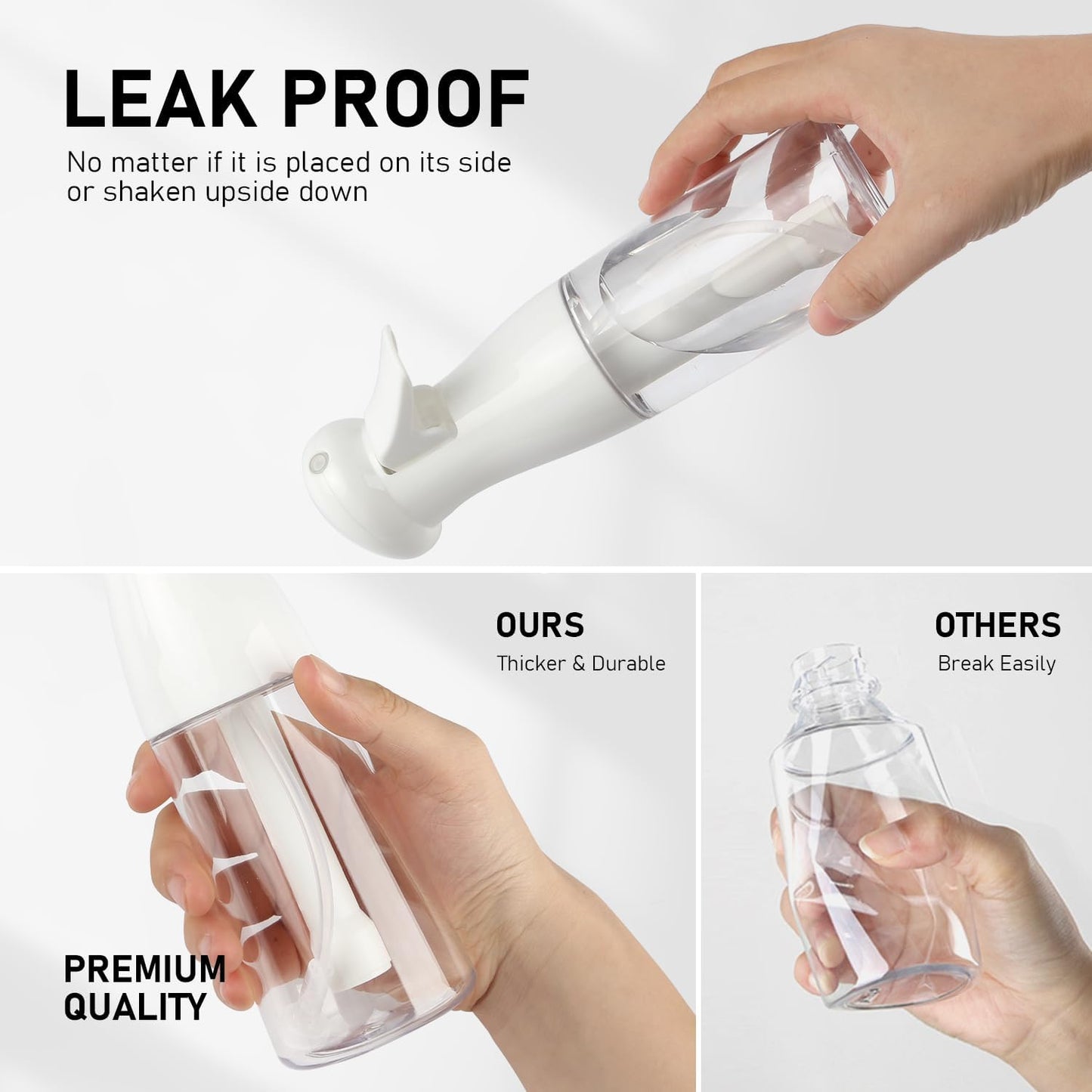 Spray Bottle For Hydrosols, Continuous Mister Empty Spray Bottle, Ultra Fine Mist Water Sprayer for Hairstyling, Cleaning, Plants, Pets, Barbers, Salons, Essential Oil Scents - Single- 6.8 OZ